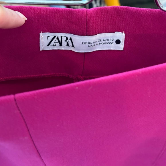 Zara hot pink wide leg pants XL - Picture 3 of 6